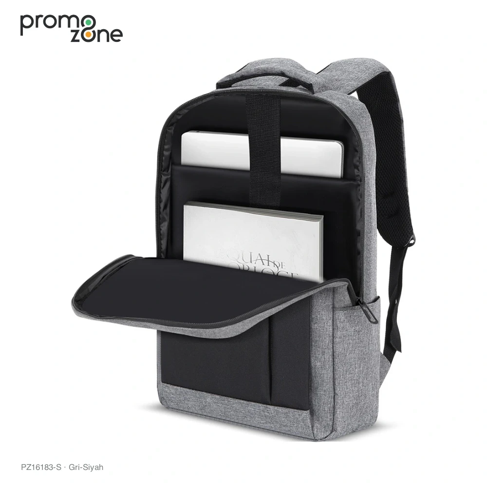 İmperteks Kumaş Laptop Bölmeli Sırt Çantası Promozone