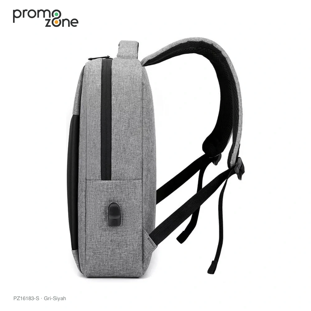 İmperteks Kumaş Laptop Bölmeli Sırt Çantası Promozone