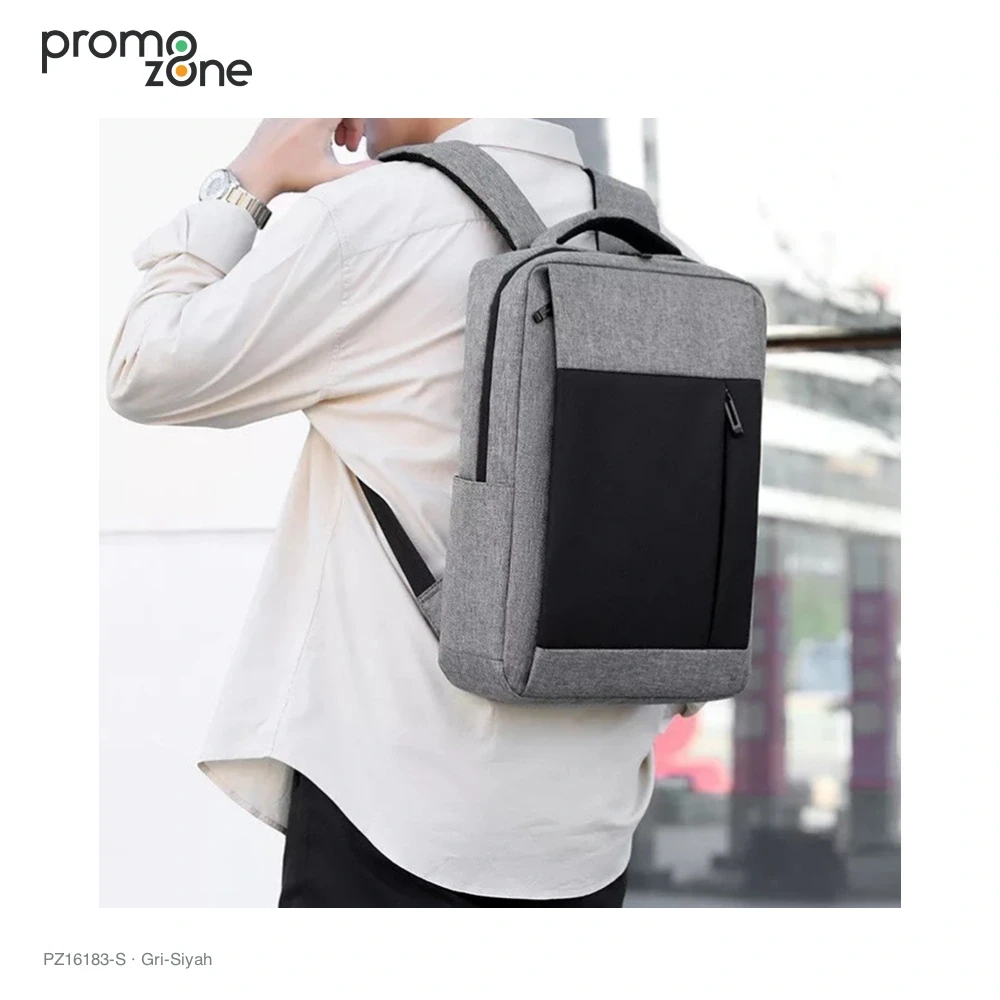 İmperteks Kumaş Laptop Bölmeli Sırt Çantası Promozone