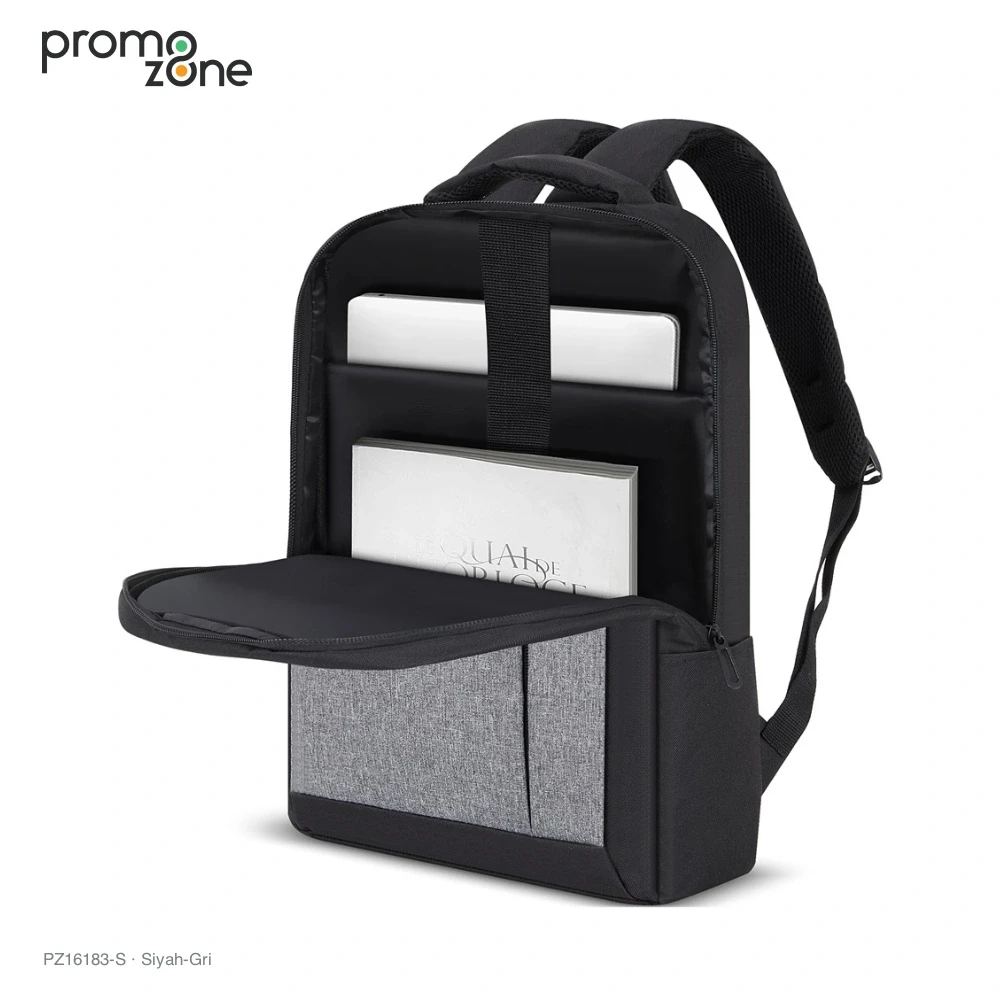 İmperteks Kumaş Laptop Bölmeli Sırt Çantası Promozone