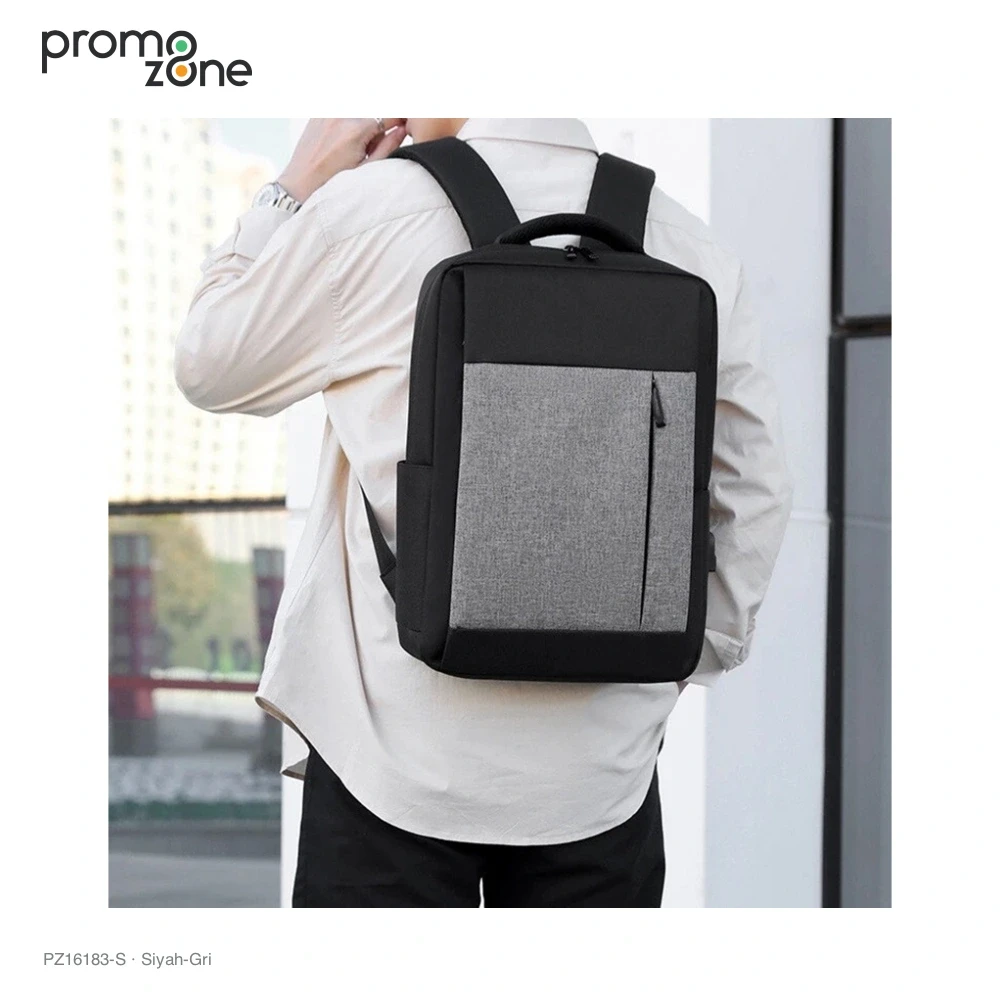 İmperteks Kumaş Laptop Bölmeli Sırt Çantası Promozone