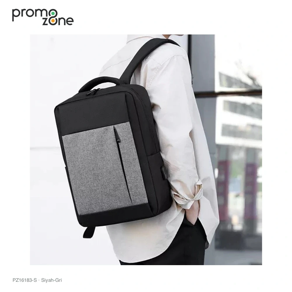 İmperteks Kumaş Laptop Bölmeli Sırt Çantası Promozone