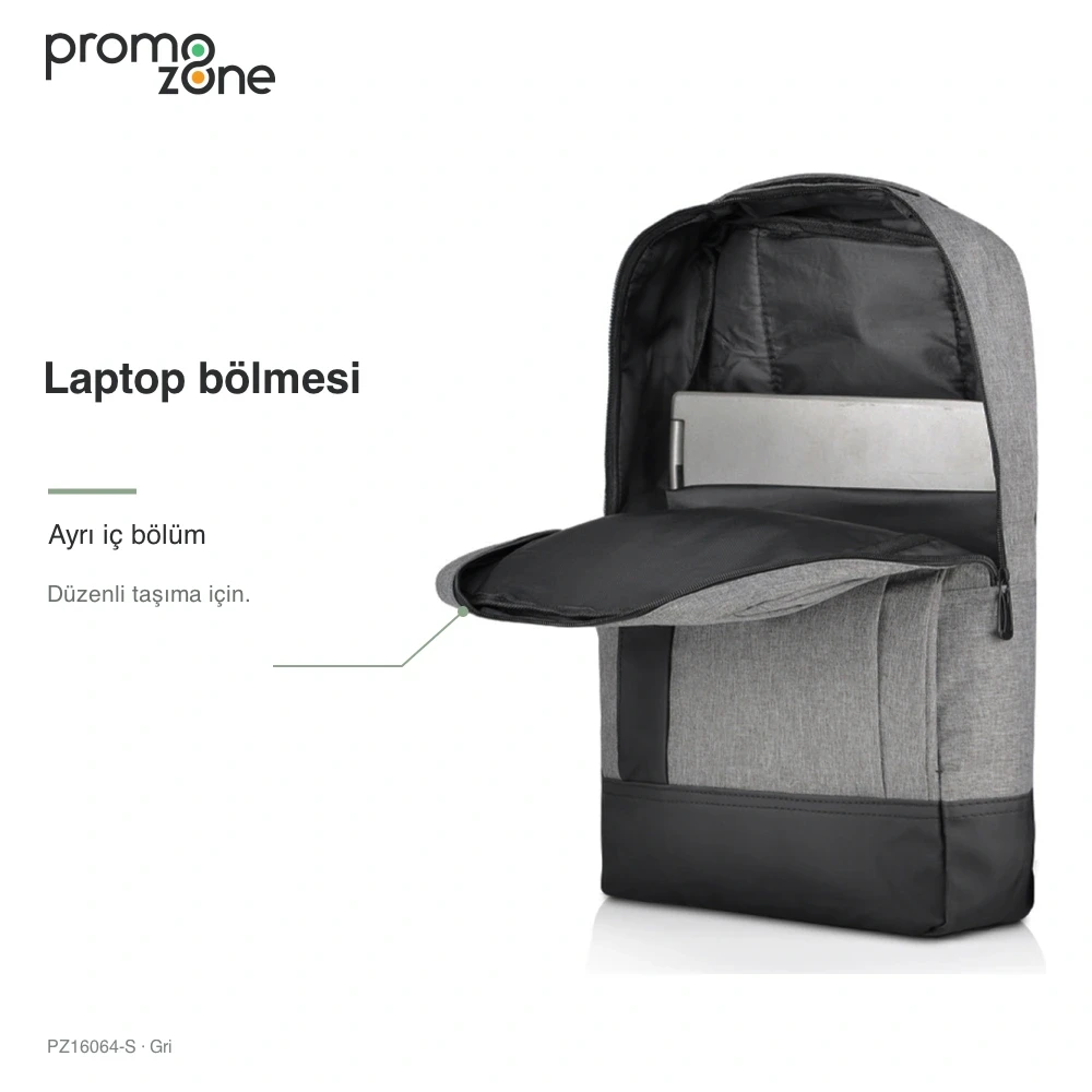 Stoklu Promosyon Laptop Bölmeli Sırt Çantası Promozone