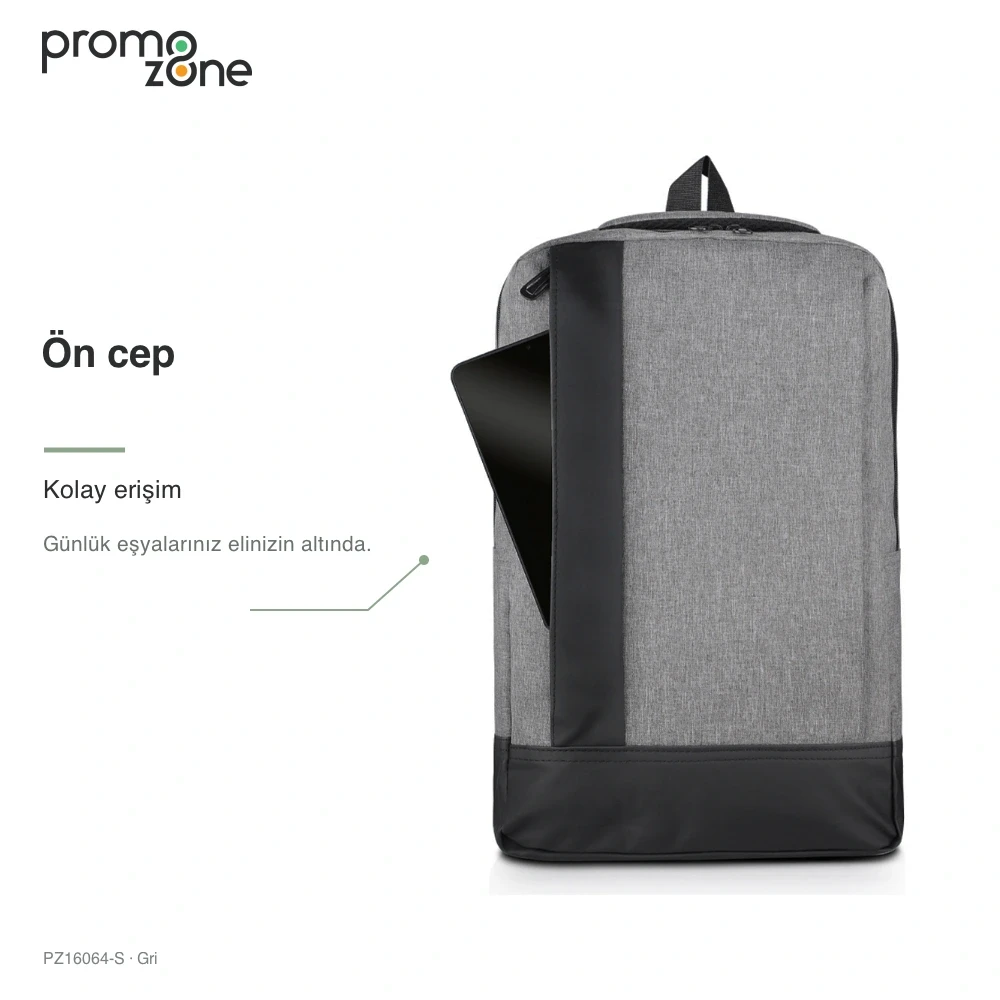 Stoklu Promosyon Laptop Bölmeli Sırt Çantası Promozone