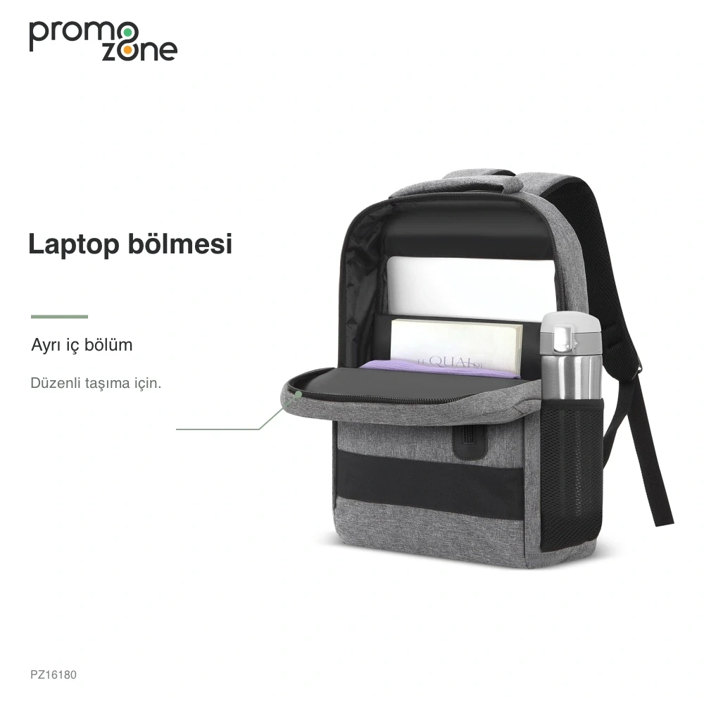 Laptop Bölmeli Özel Üretim Promosyon Sırt Çantası - Logo Baskılı