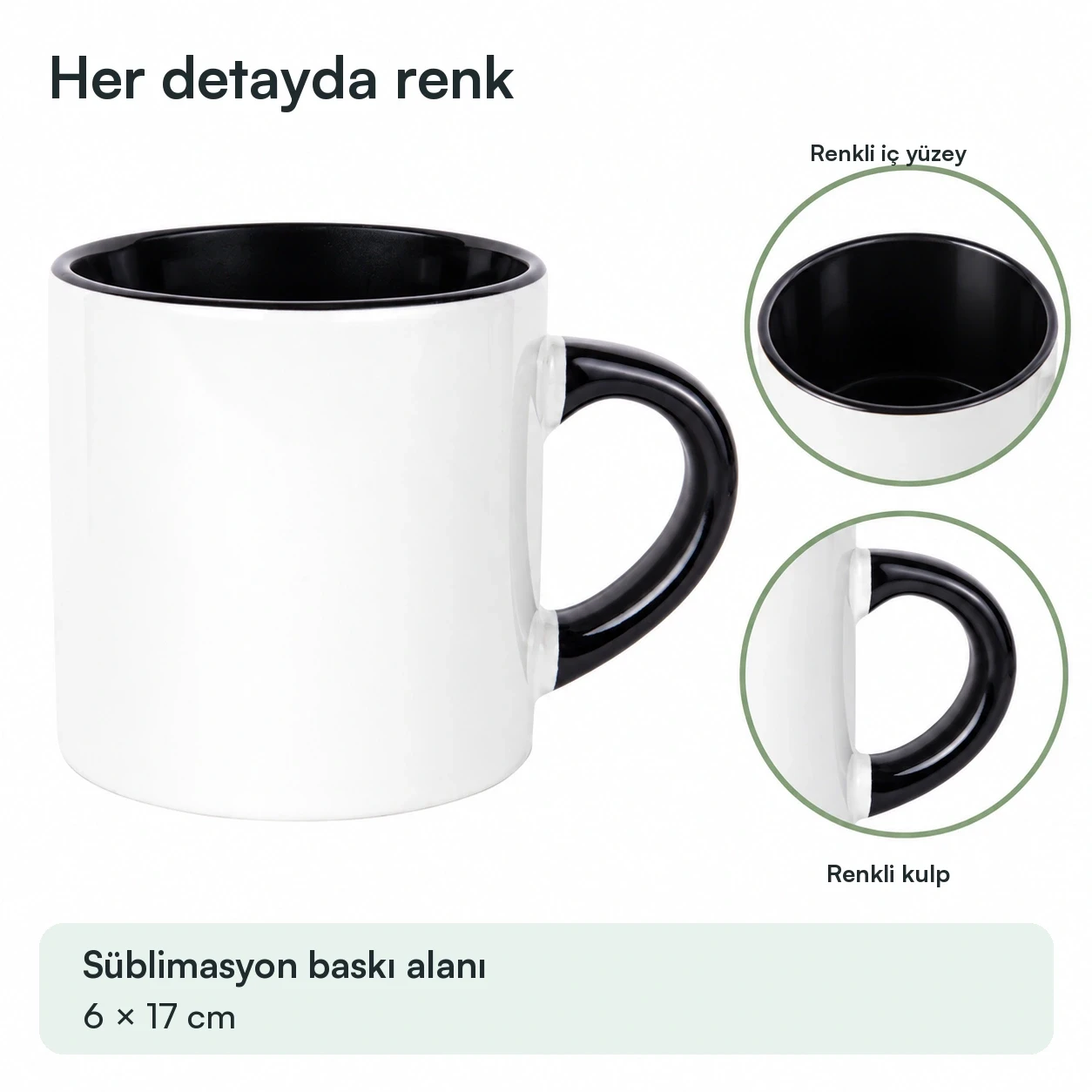 Süblimasyon Porselen Nescafe Kulbu ve İçi Renkli Kupa Bardak Kutulu - Logo Baskılı Promozone