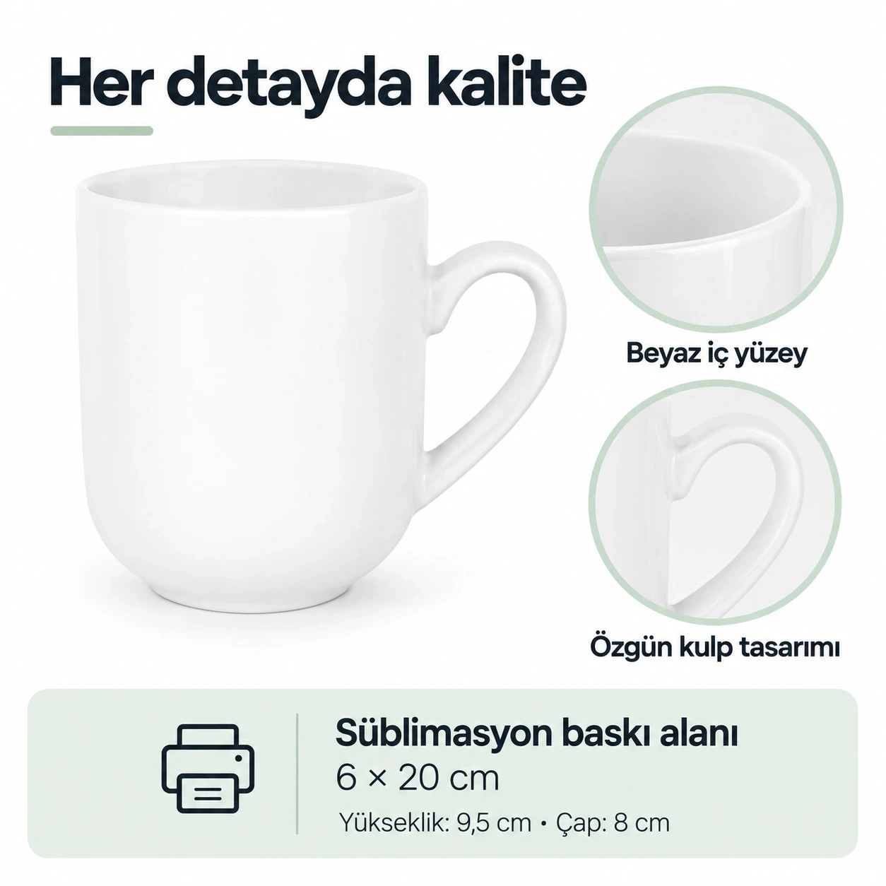 Porselen  Beyaz Bone Promosyon Kupa Bardak - Kutulu Promozone