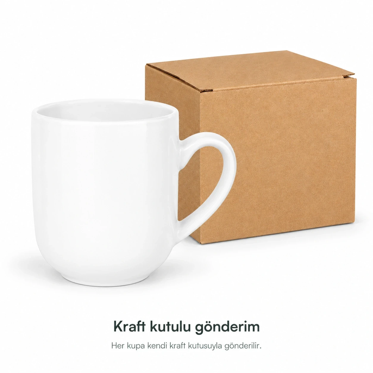 Porselen  Beyaz Bone Promosyon Kupa Bardak - Kutulu Promozone