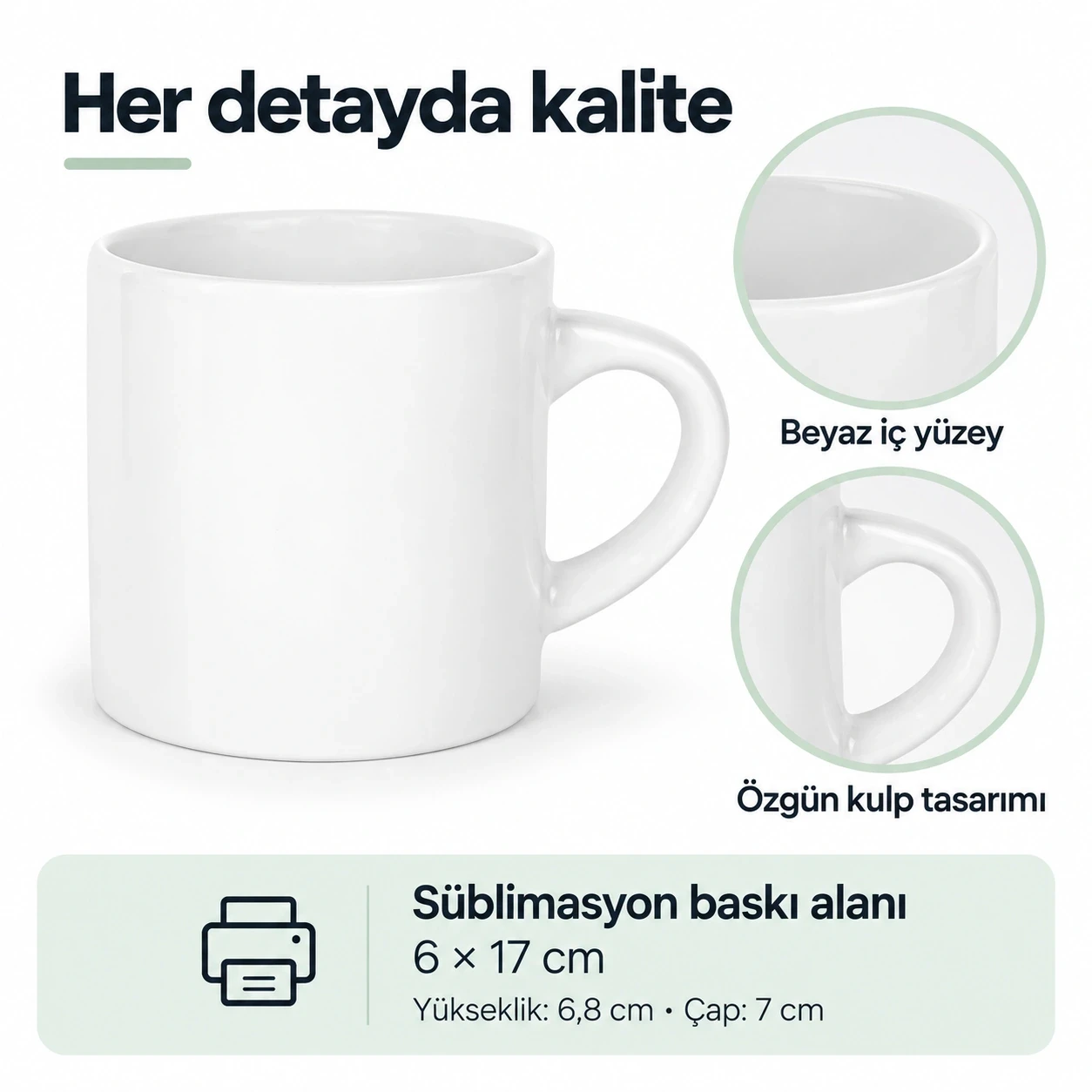 Süblimasyon Porselen Beyaz Nescafe Kupa Bardak Kutulu - Logo Baskılı