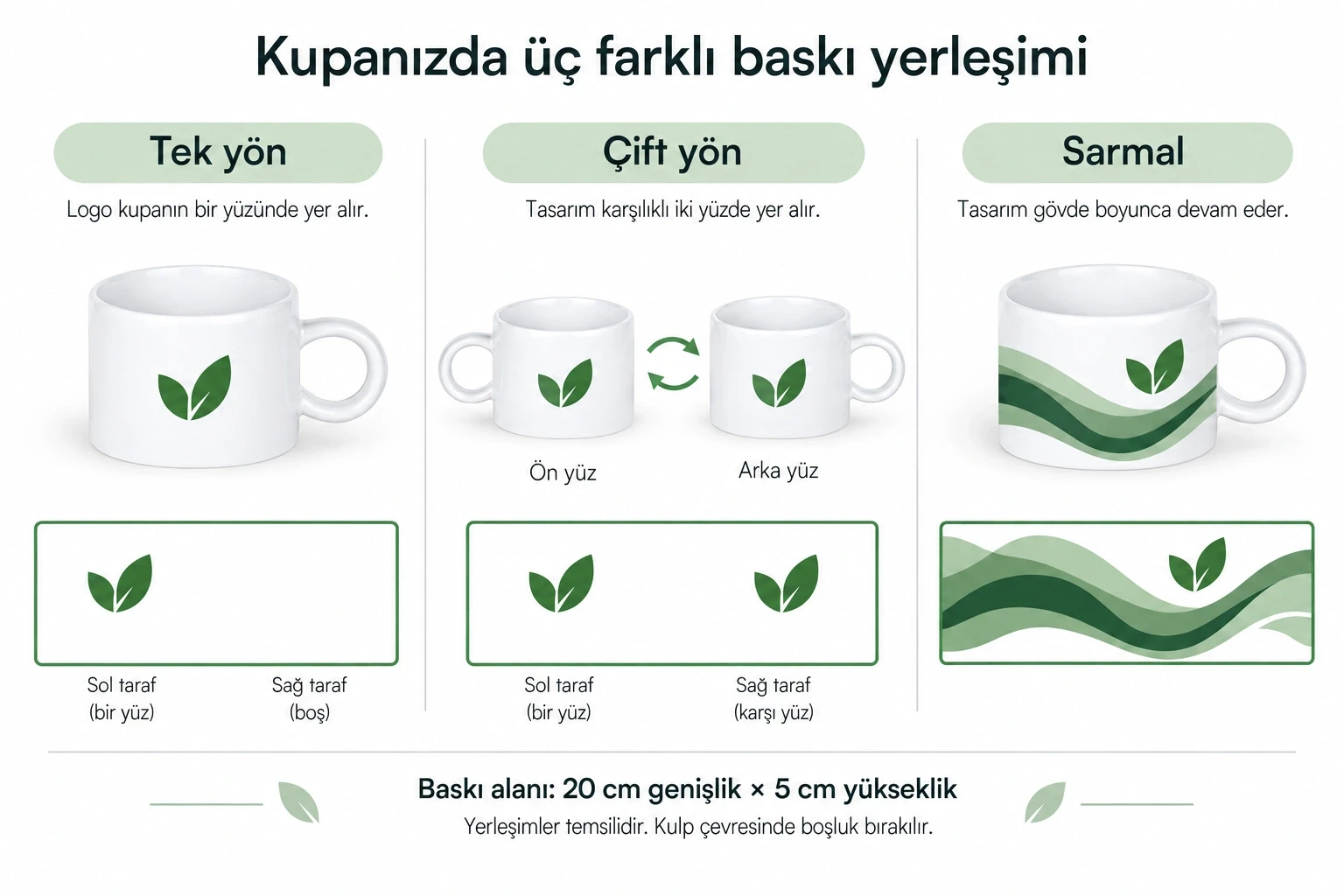 Süblimasyon Porselen Motto Fincan Kutulu - Logo Baskılı