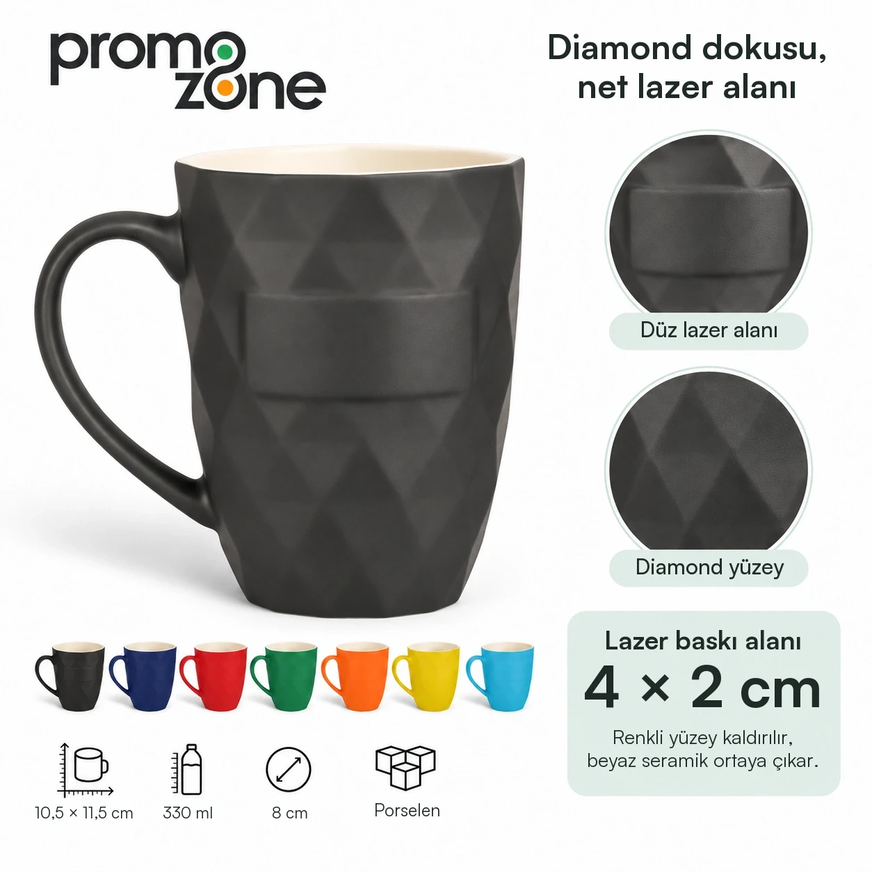 Diamond Porselen Bardak