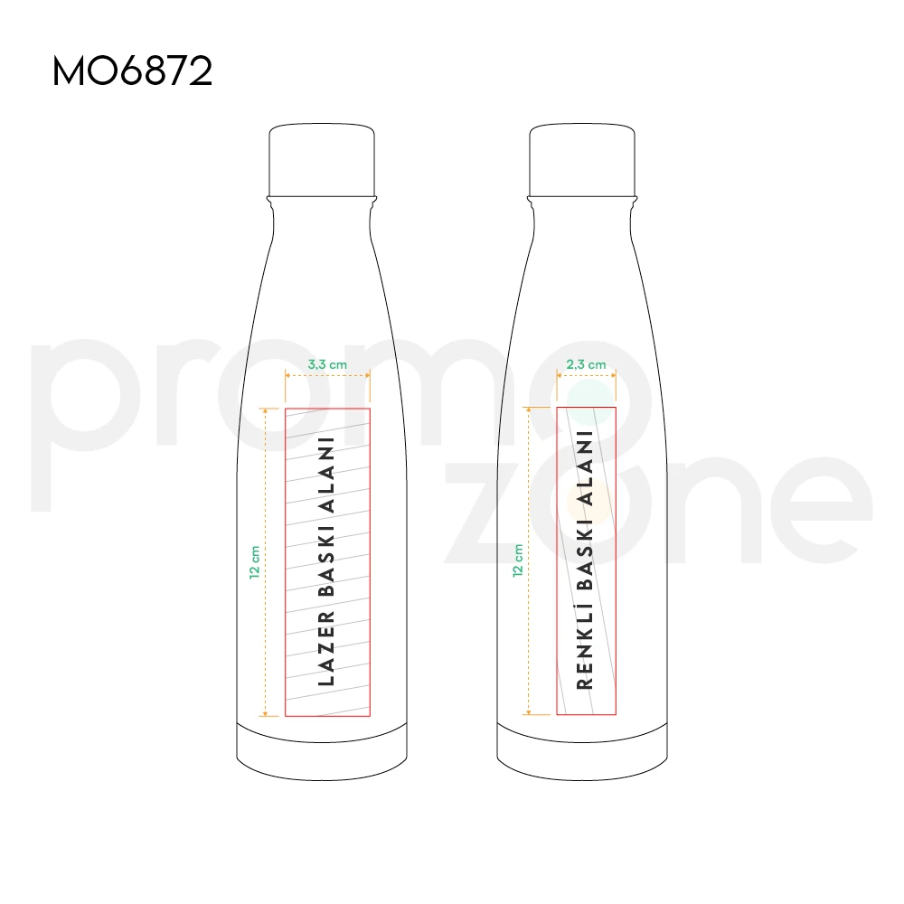 500 ml Dijital Isı Göstergeli Termos Promozone