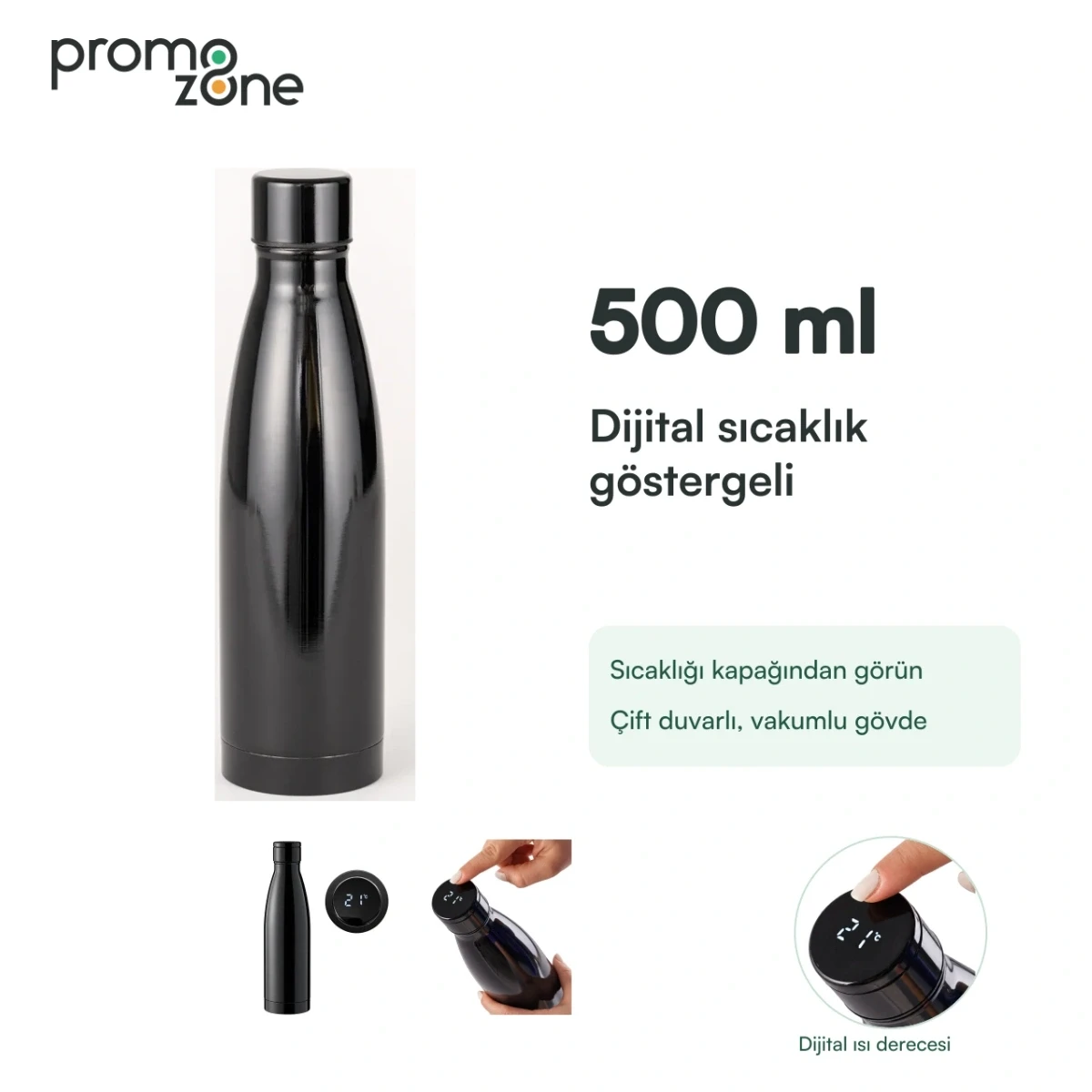 500 ml Dijital Isı Göstergeli Termos