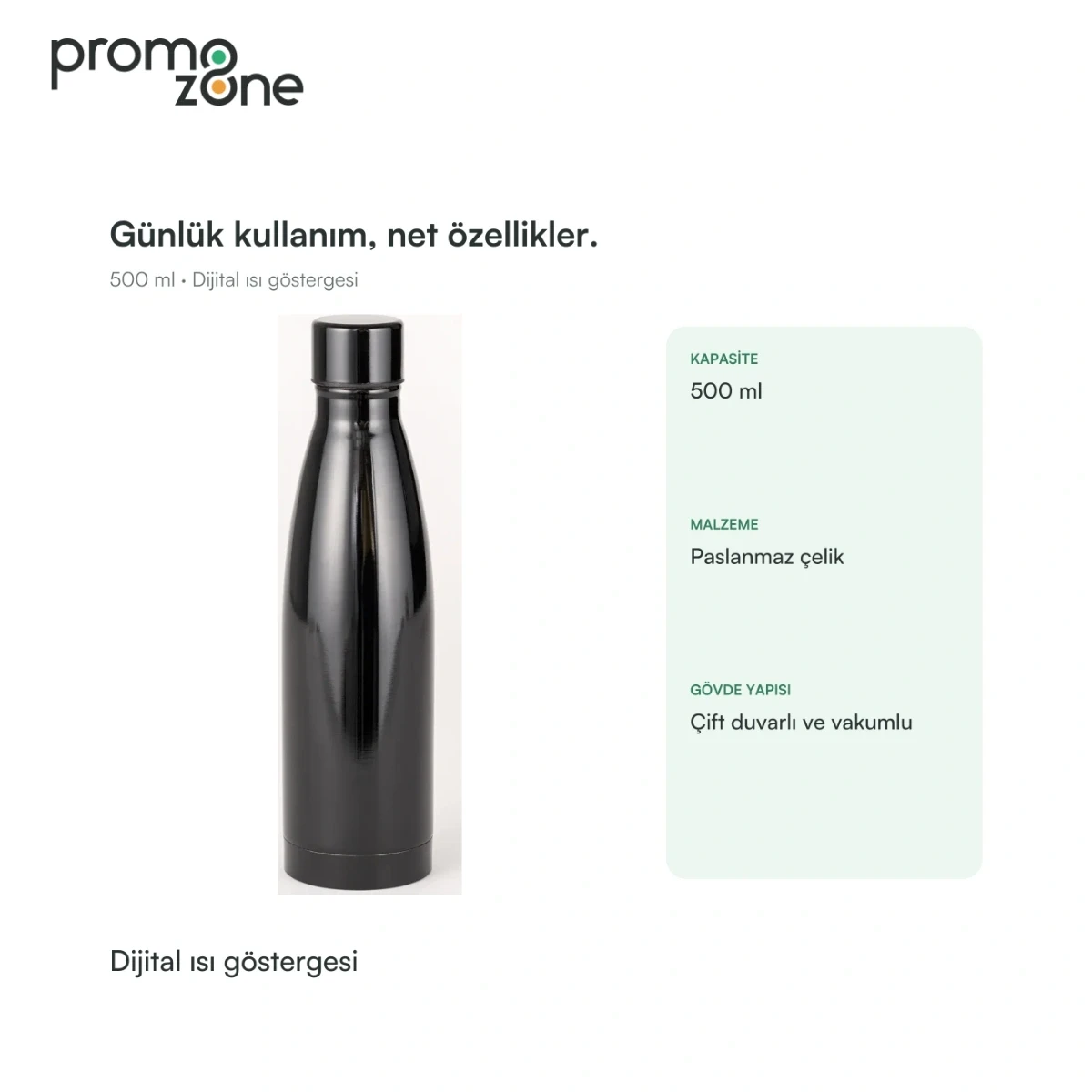 500 ml Dijital Isı Göstergeli Termos