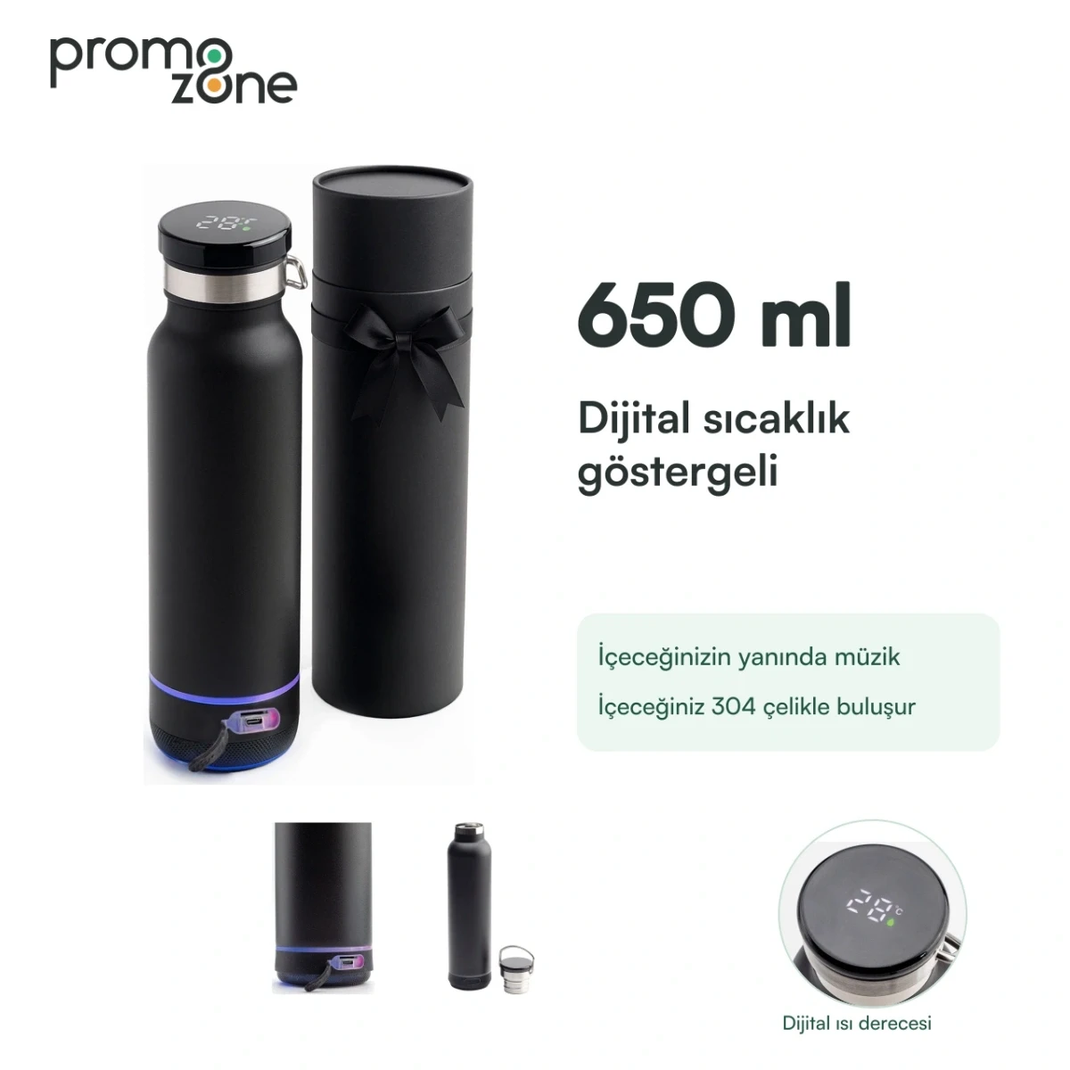 650 ml Bluetooth Hoparlörlü Termos