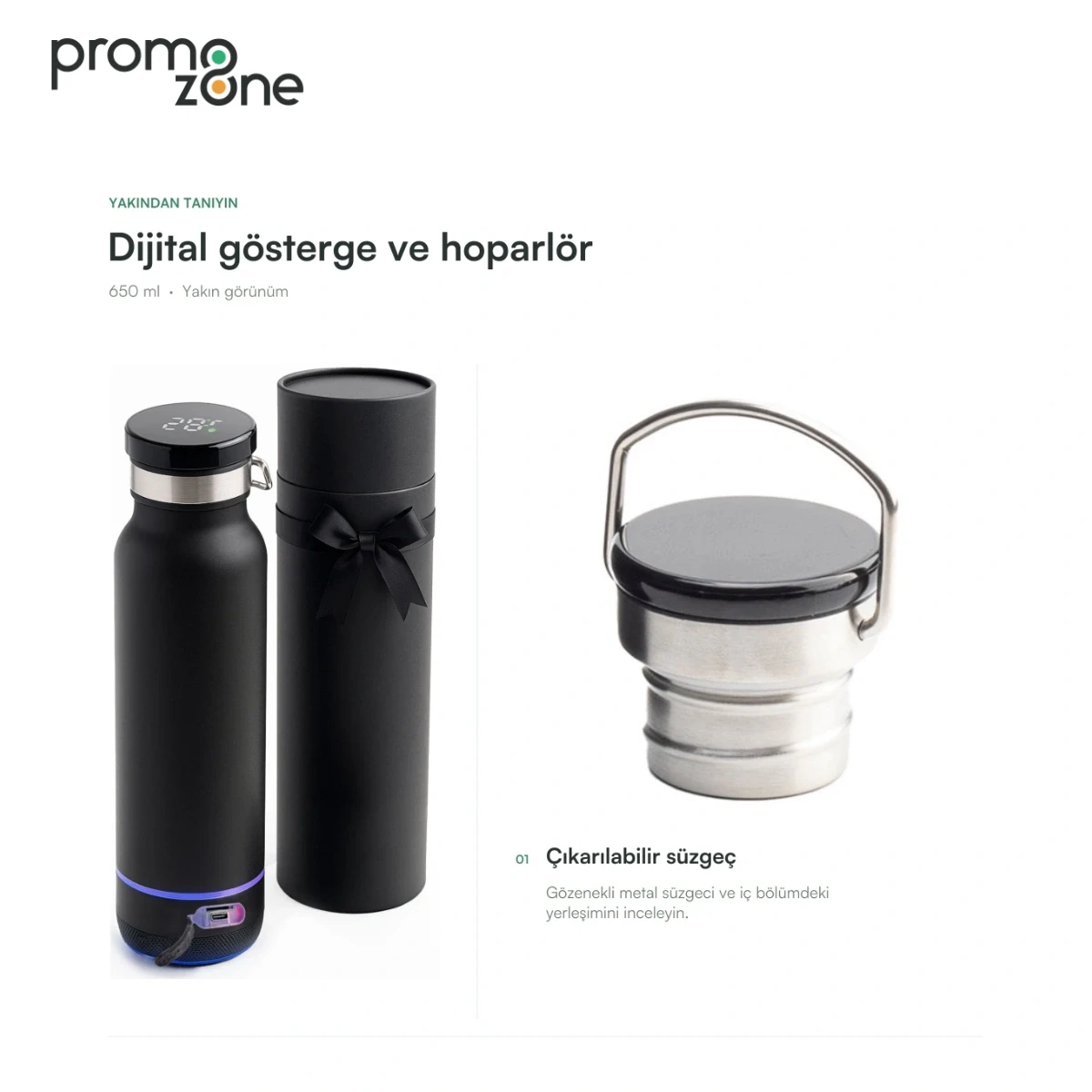 650 ml Bluetooth Hoparlörlü Termos