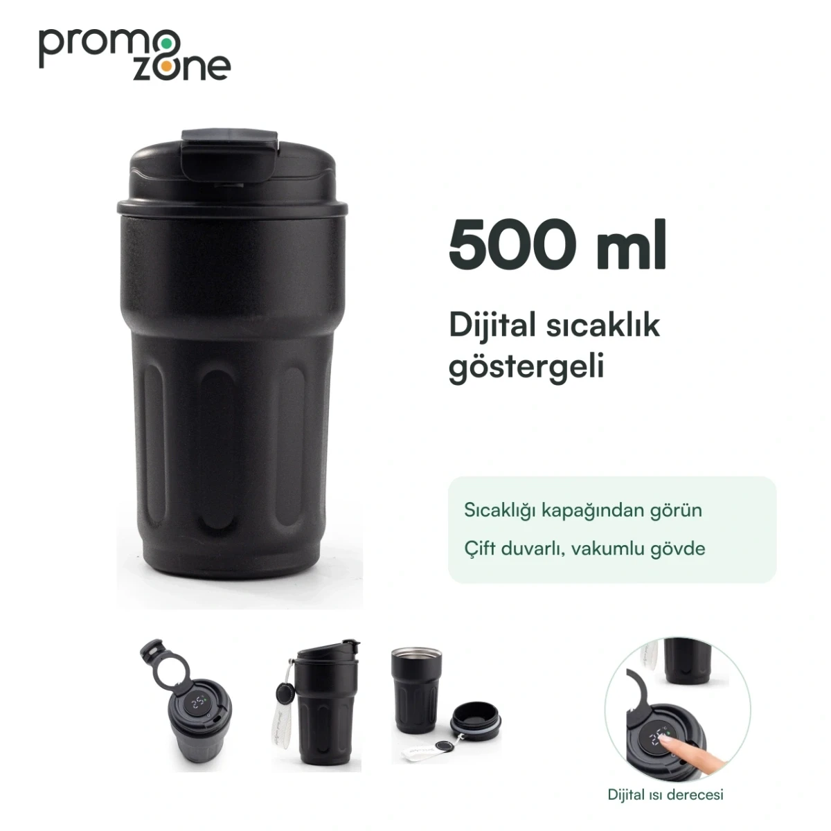 500 ml Dijital Sıcaklık Göstergeli Termos