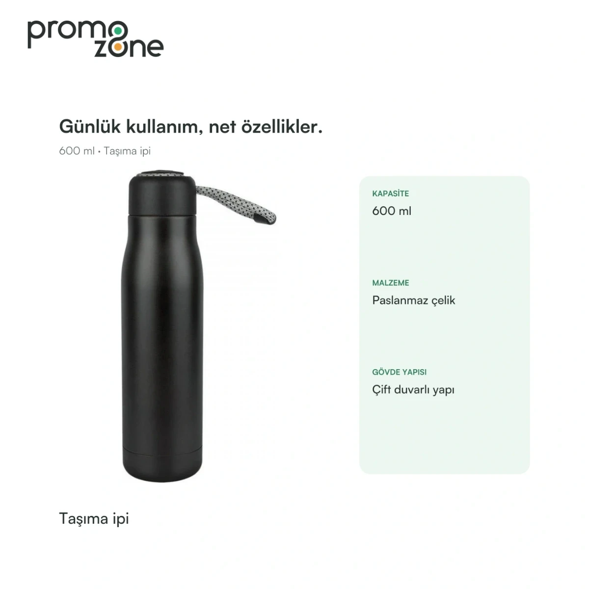 600 ml Taşıma İpli Termos