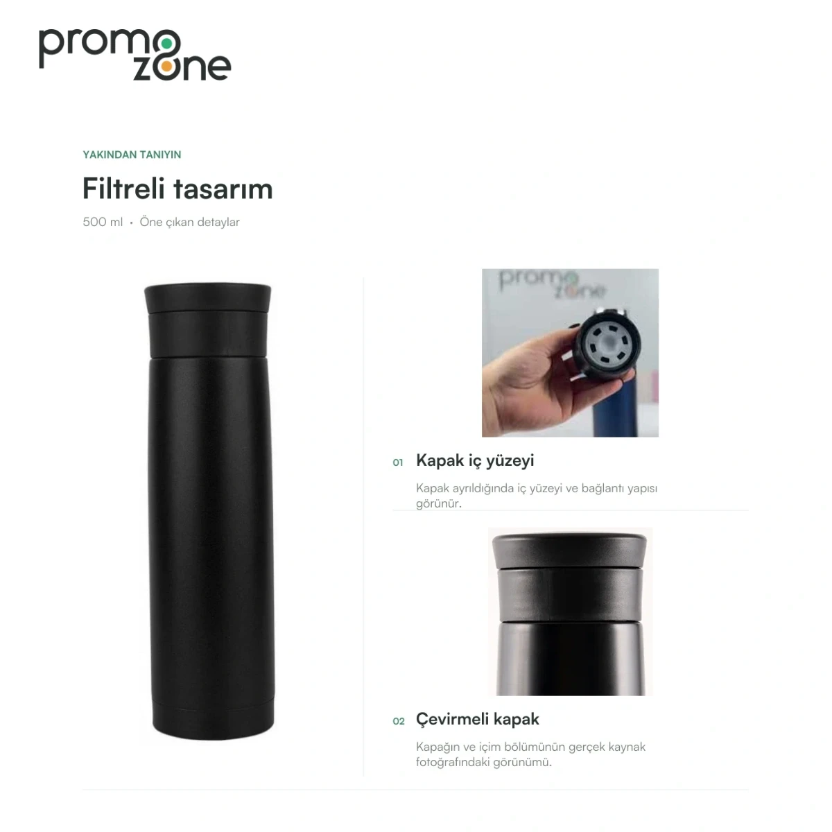 500 ml Filtreli Termos