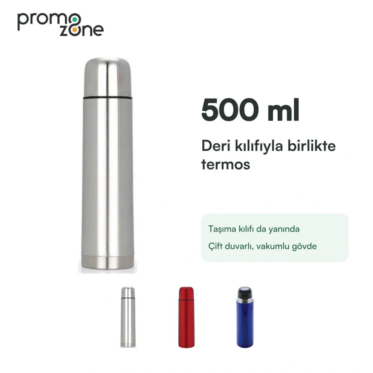 500 ml Deri Taşıma Kılıflı Termos