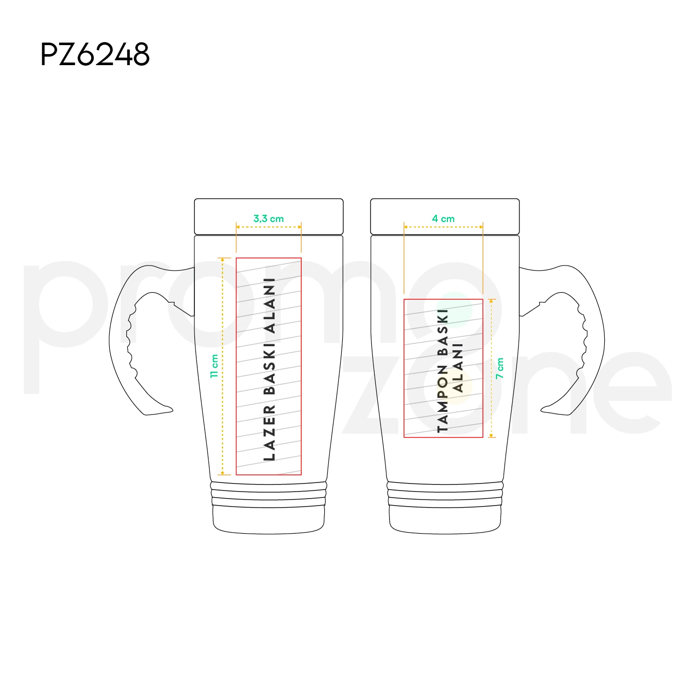 450 ml Taşıma Saplı Termos Bardak Promozone
