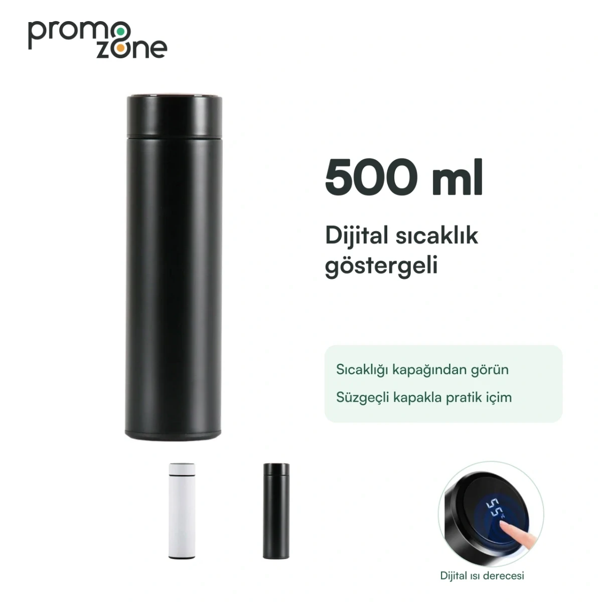 500 ml Dijital Sıcaklık Göstergeli Termos