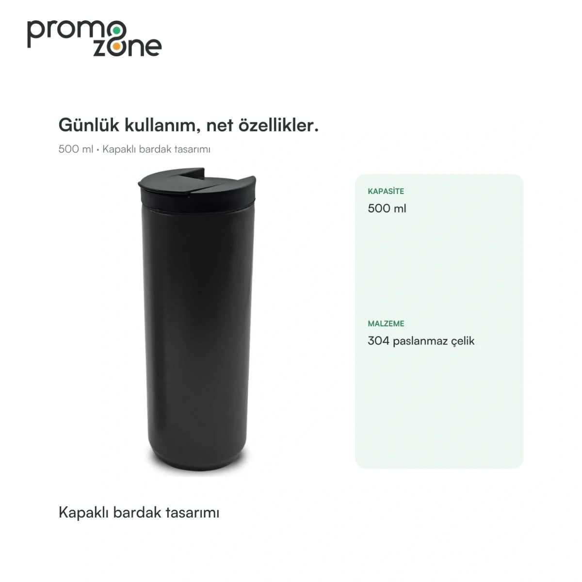 500 ml Kapaklı Termos Bardak