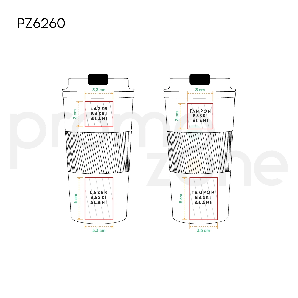 500 ml Kilitli Kapaklı Termos Bardak Promozone