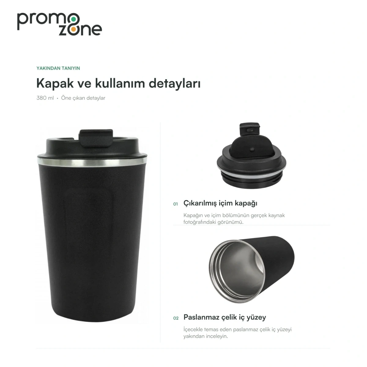 380 ml Mini Boy Termos Bardak Promozone
