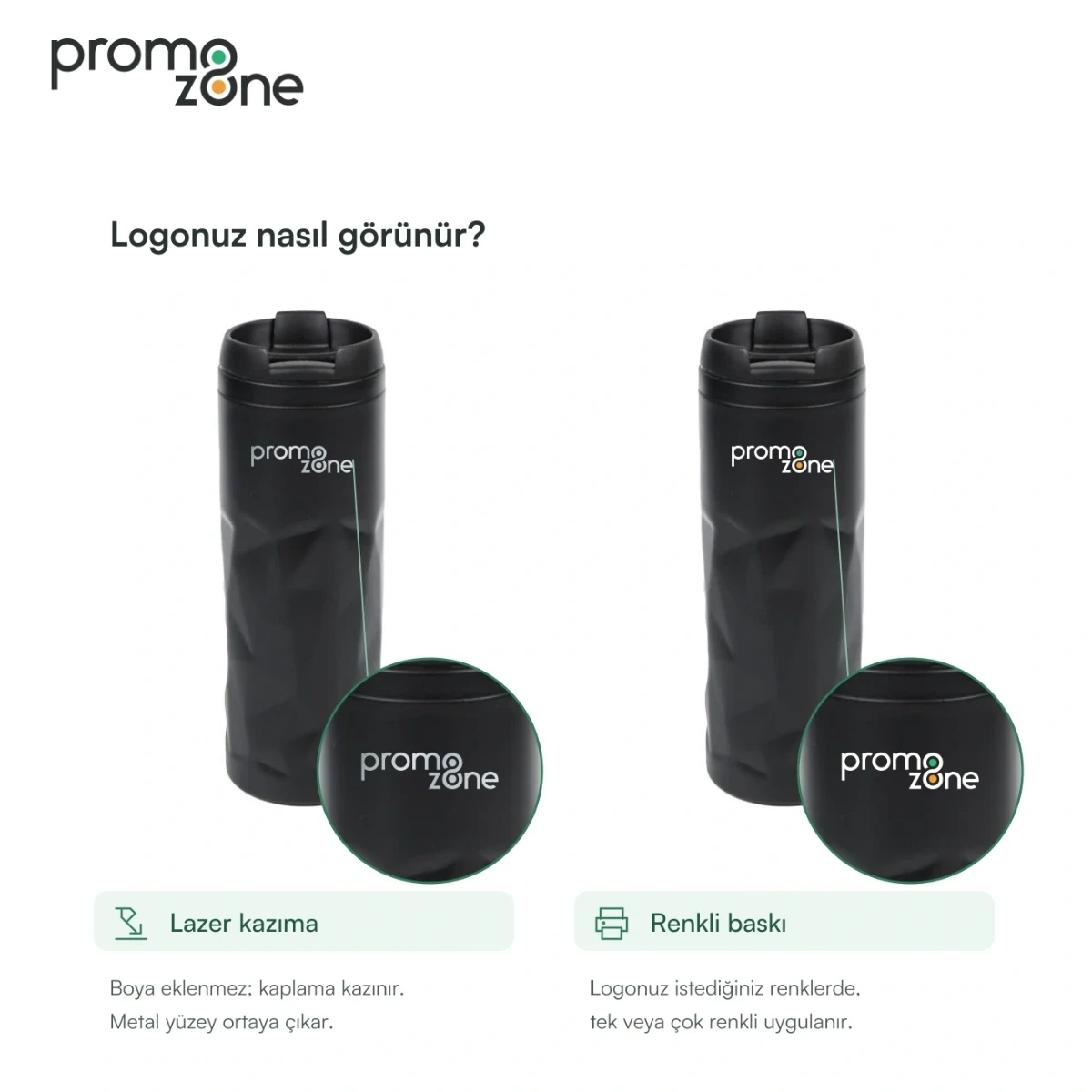 450 ml Prizmatik Gövde Desenli Termos