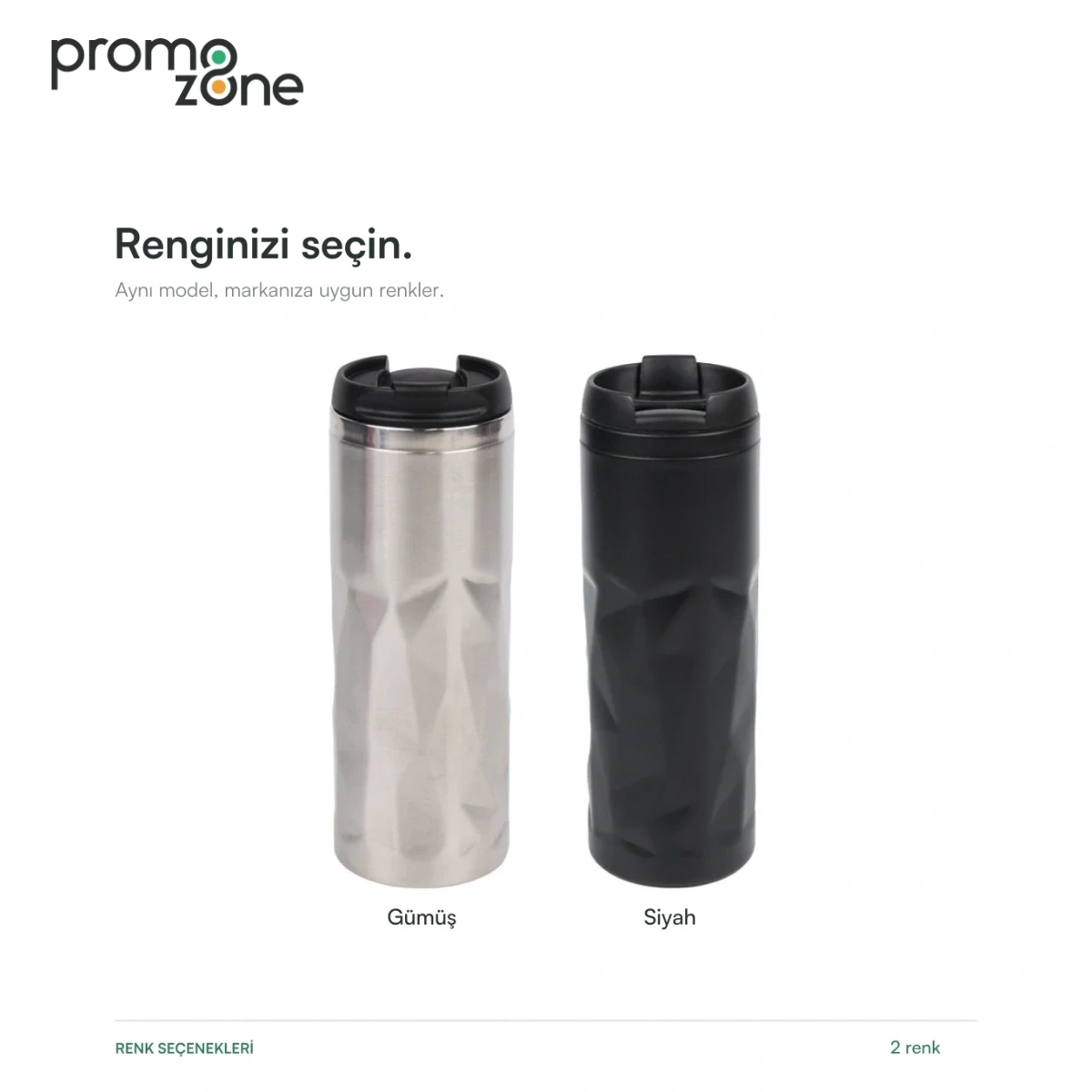 450 ml Prizmatik Gövde Desenli Termos