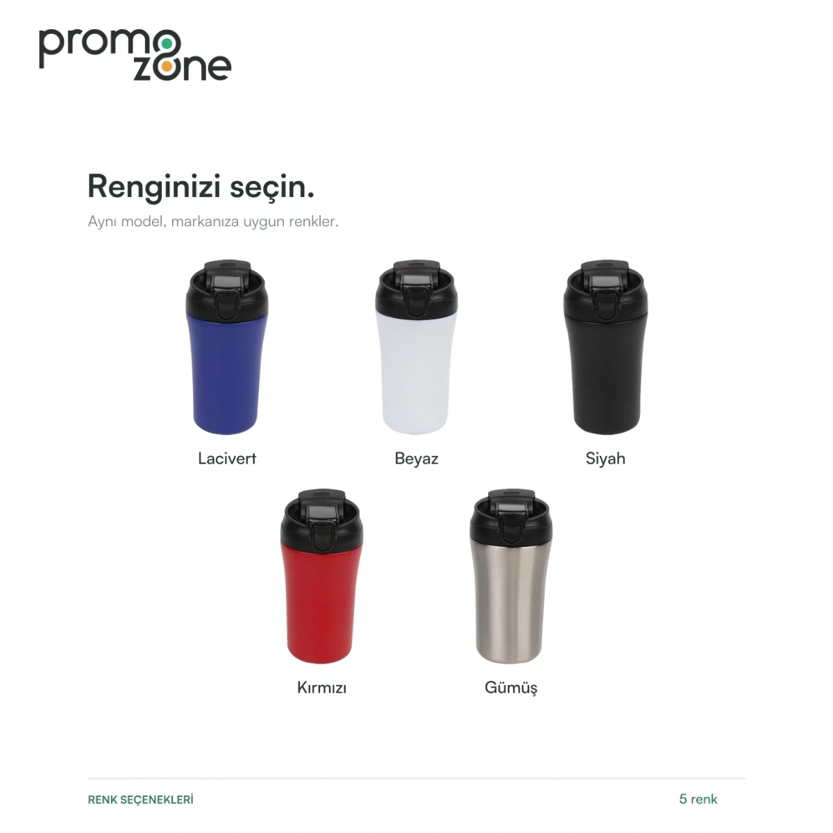 480 ml Çift Ağızlı Sıcak ve Soğuk İçimli Termos Bardak Promozone