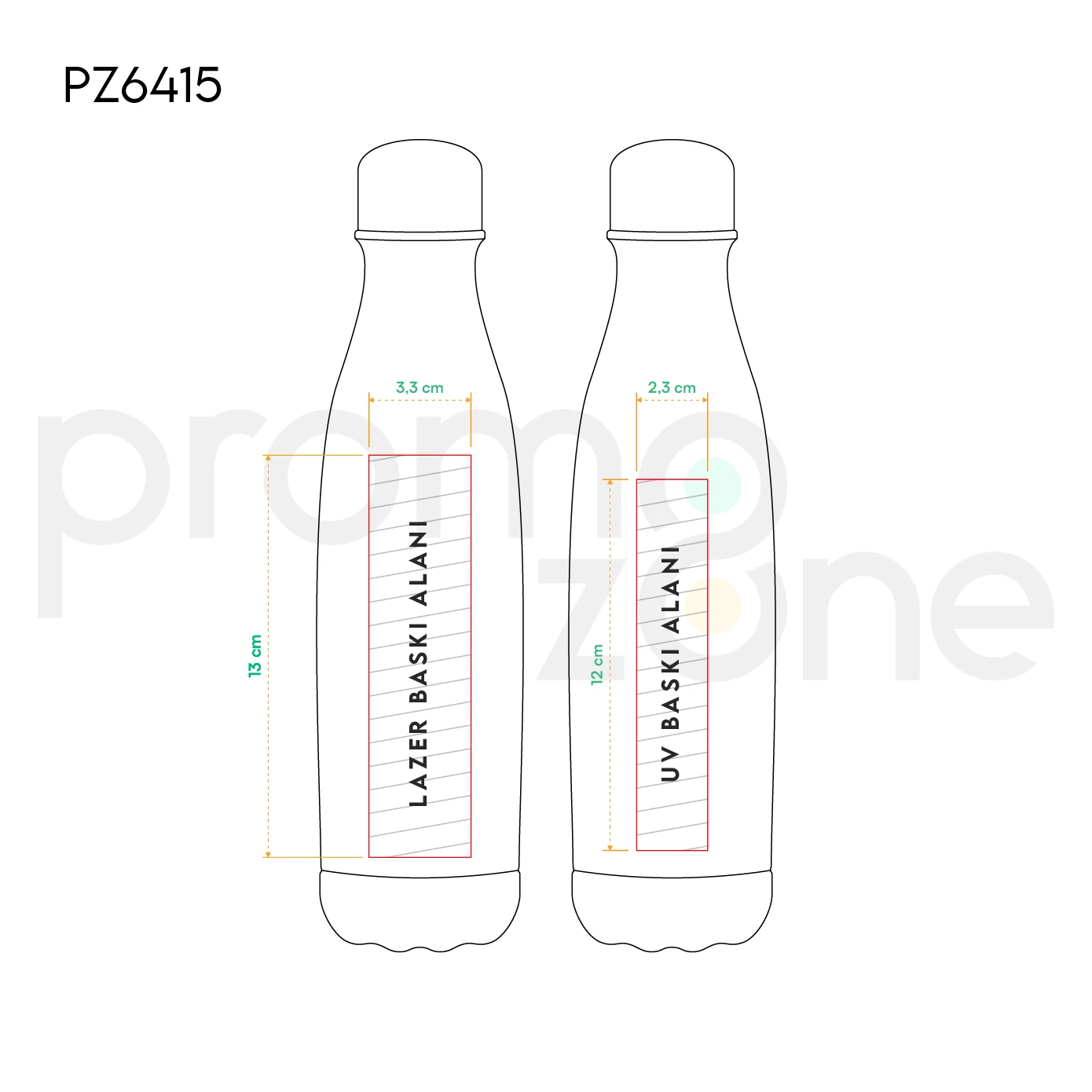 500 ml Çevirmeli Kapaklı Termos Promozone