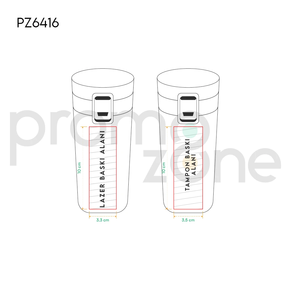 420 ml Kilitli Kapaklı Termos Promozone