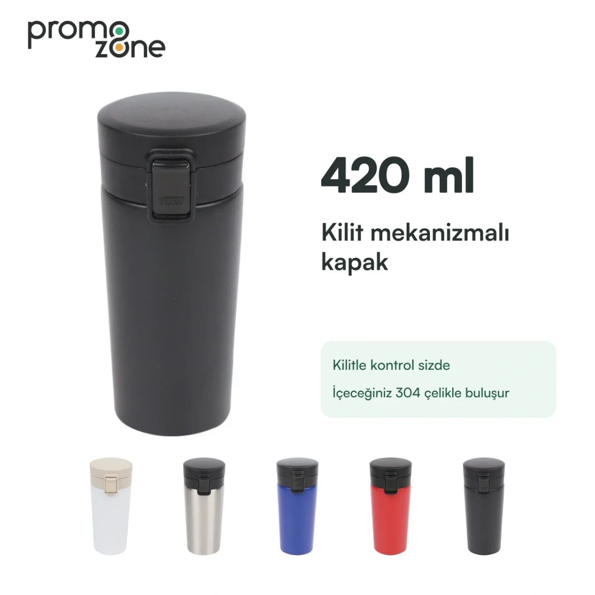 420 ml Kilitli Kapaklı Termos