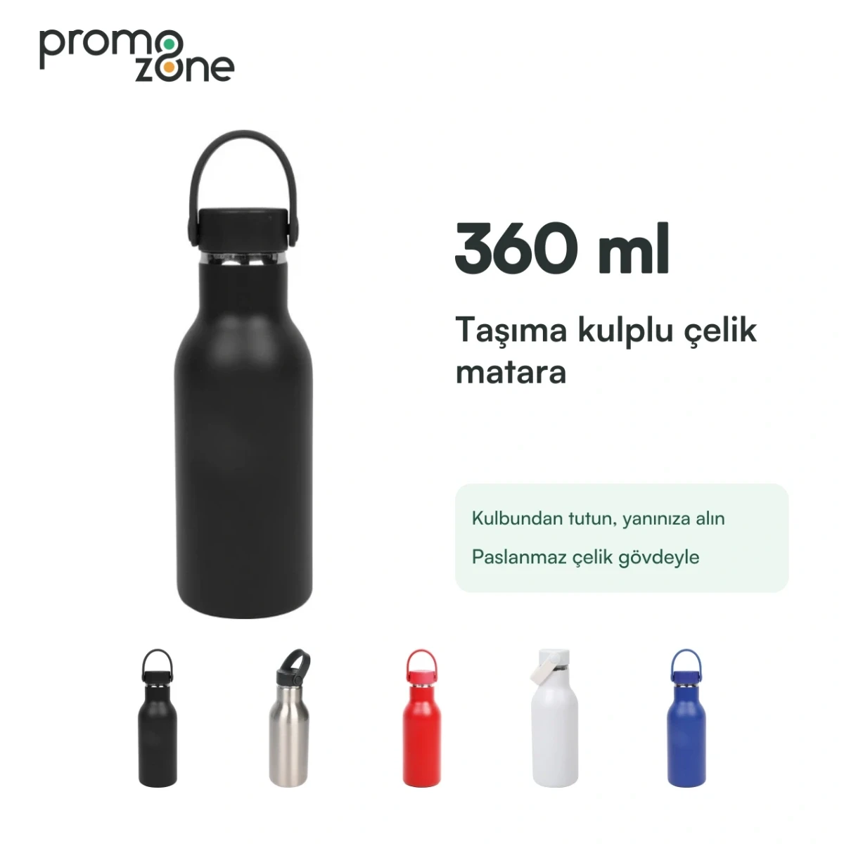 360 ml Taşıma Kulplu Termos Promozone