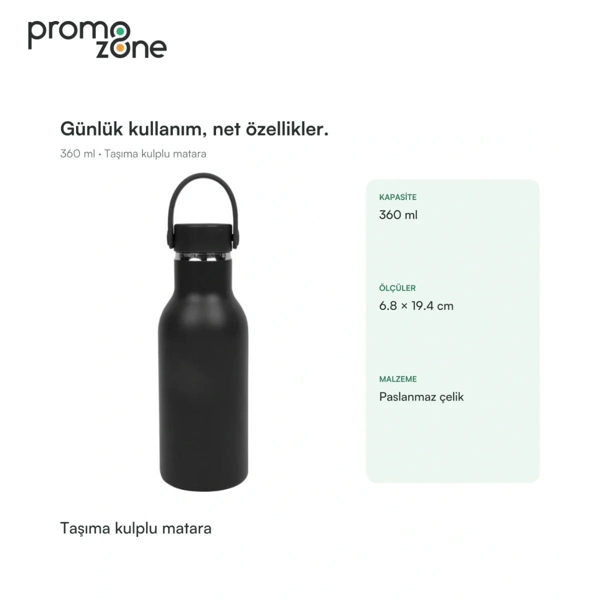 360 ml Taşıma Kulplu Termos Promozone