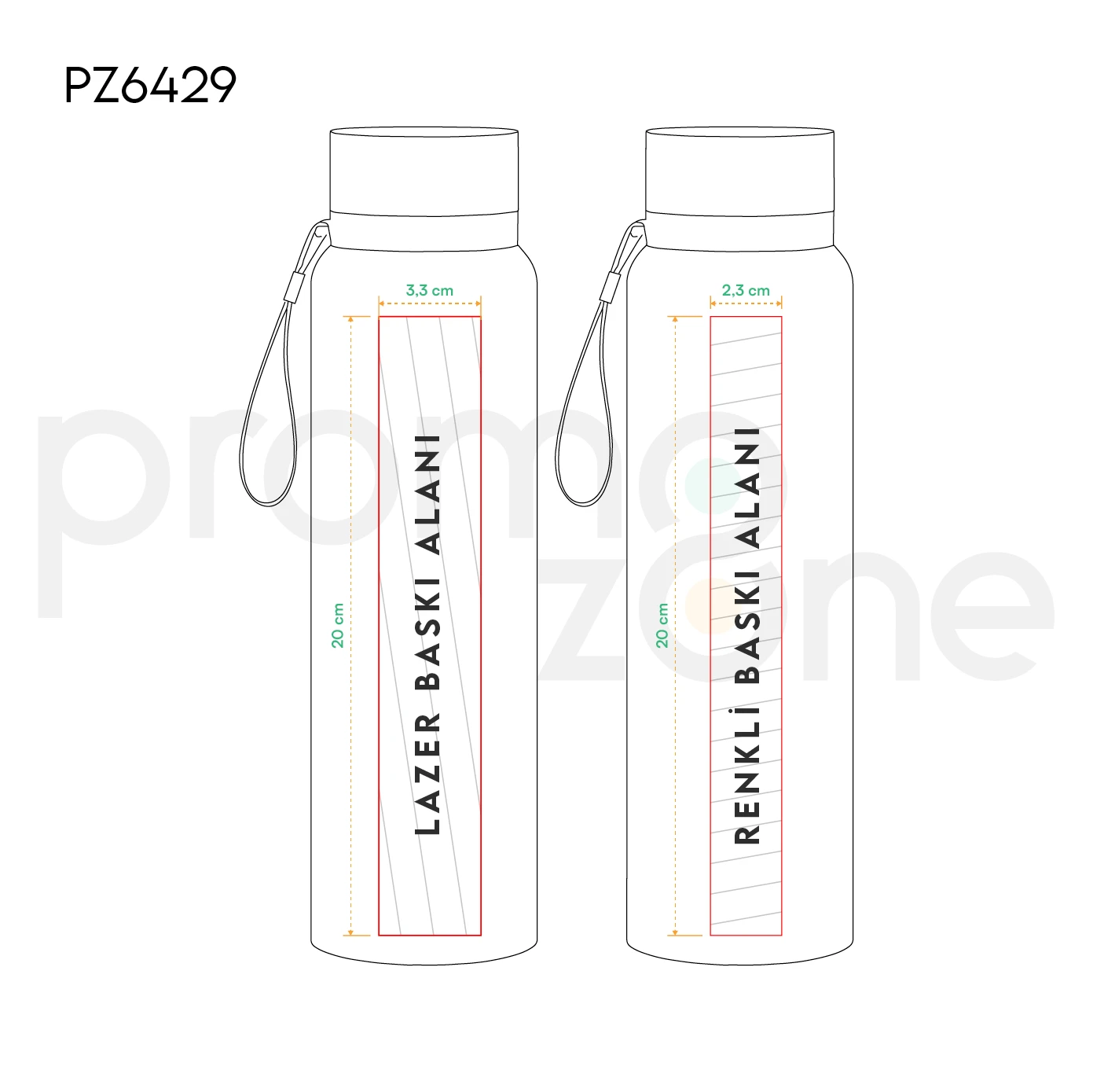 1000 ml Dijital Sıcaklık Göstergeli Termos Promozone