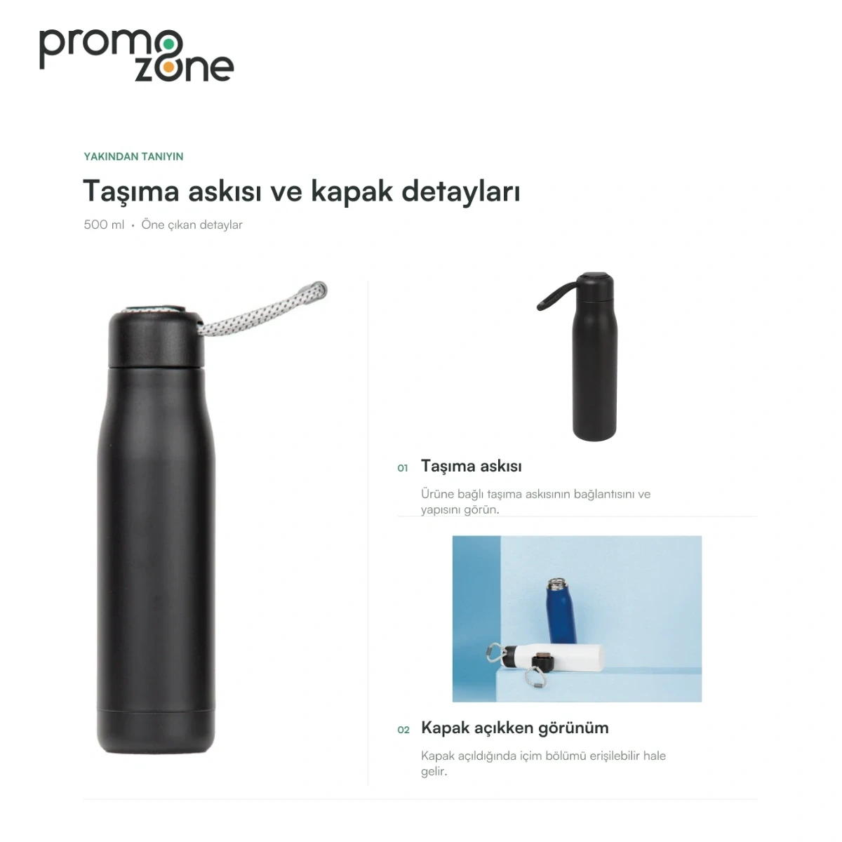 500 ml Taşıma Kulplu Termos