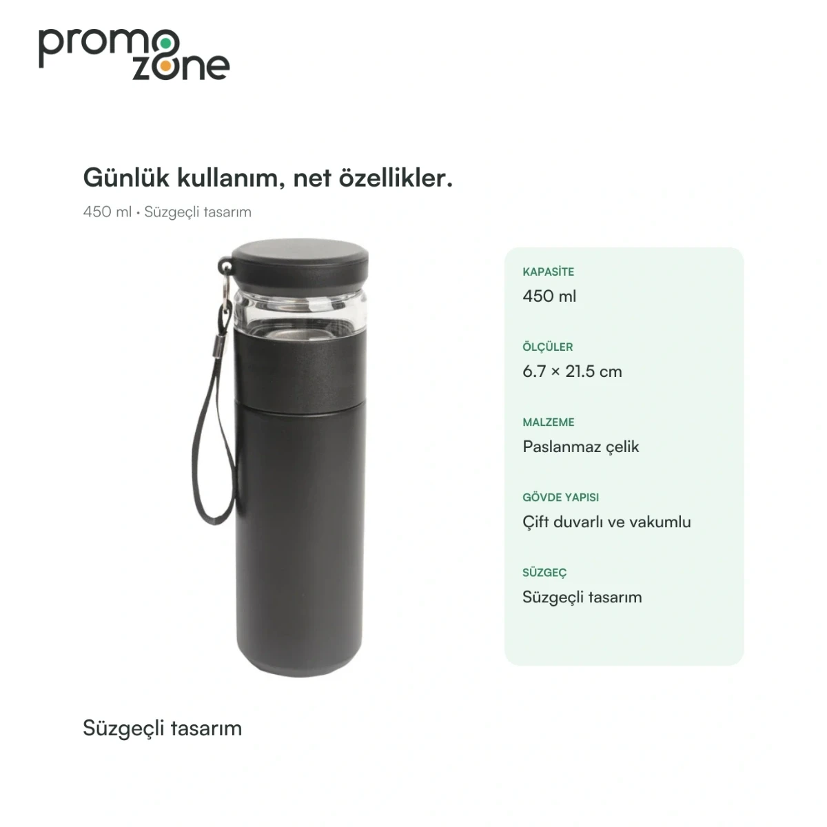 450 ml Süzgeçli Termos