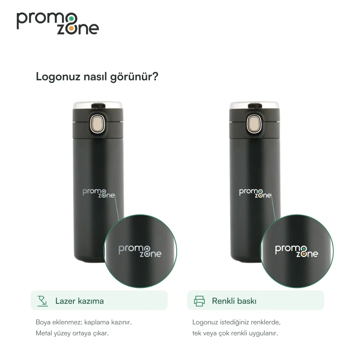 350 ml Dijital Sıcaklık Göstergeli Termos Promozone