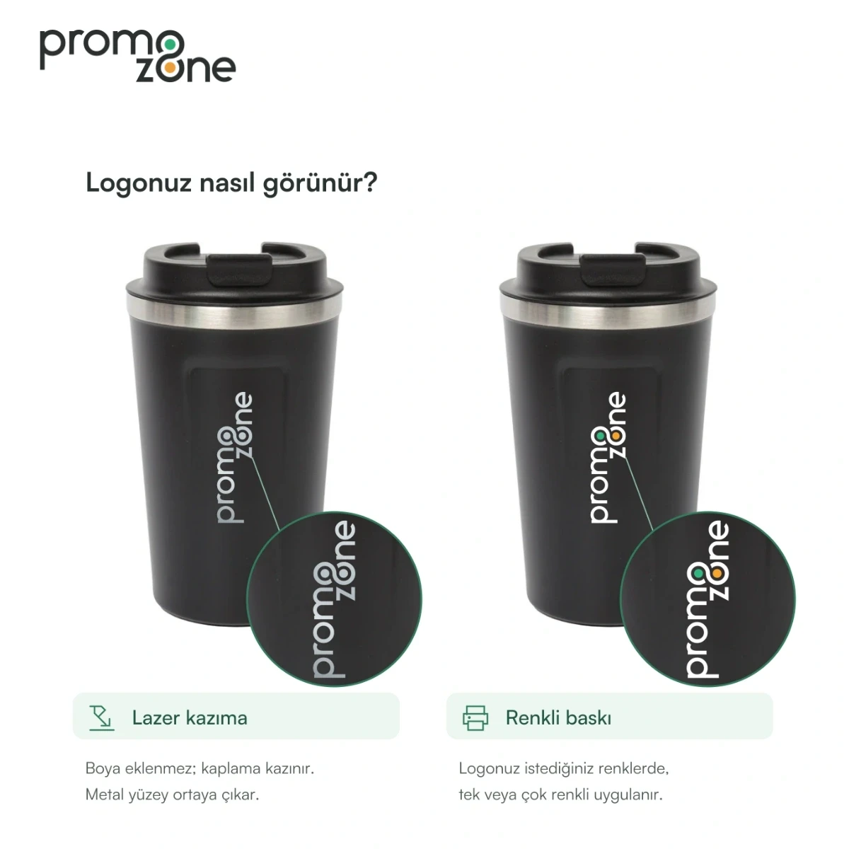 380 ml Metal Ağız Çerçeveli Termos Bardak