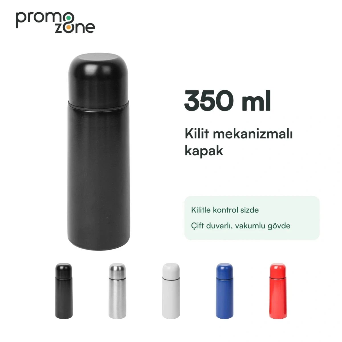 350 ml Kilitli Kapaklı Termos Bardak