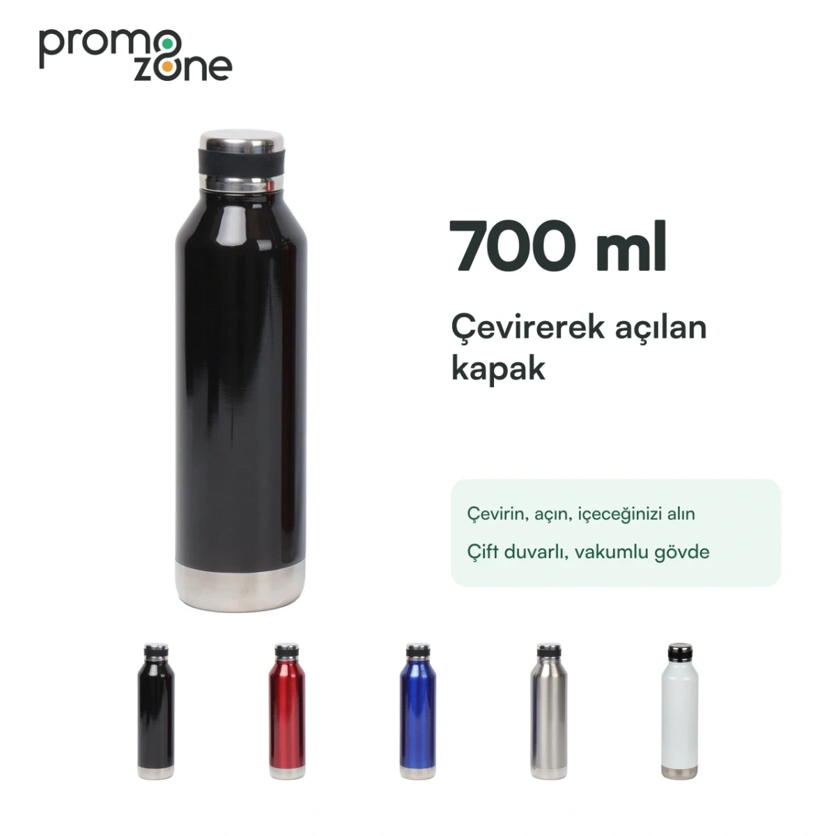 700 ml Çevirmeli Kapaklı Termos