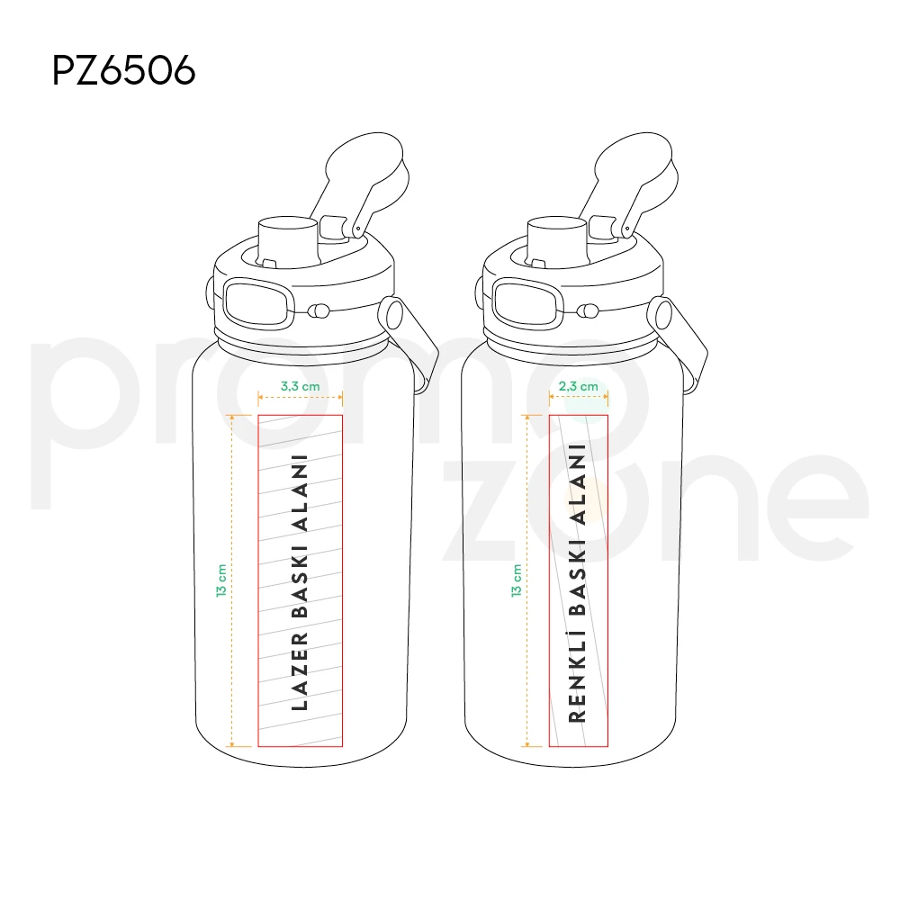 1000 ml Kilitli Kapaklı Termos Promozone