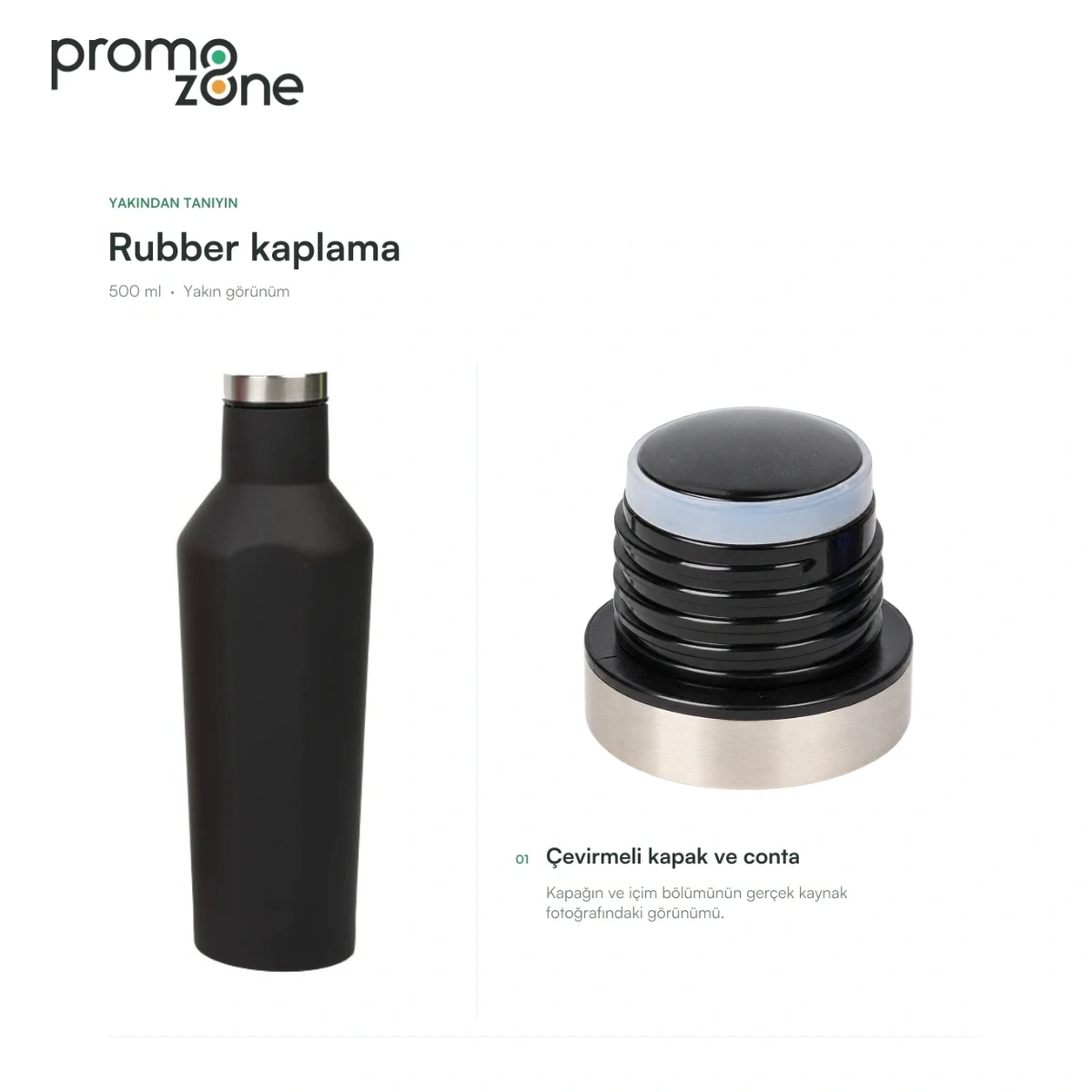 500 ml Rubber Kaplamalı Termos