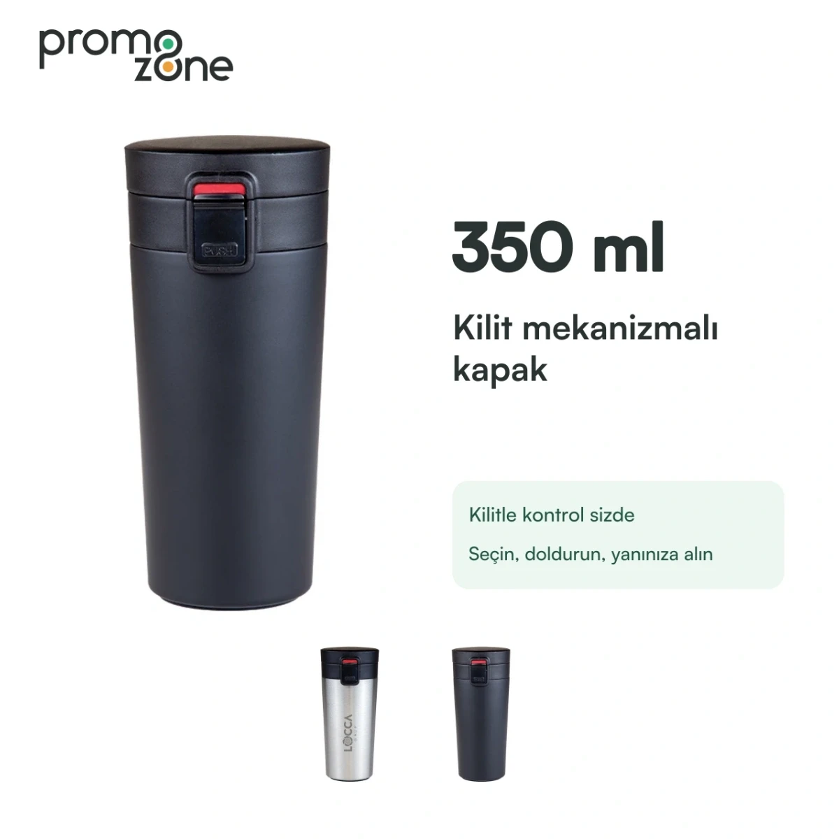 350 ml Kilitli Kapaklı Termos Bardak
