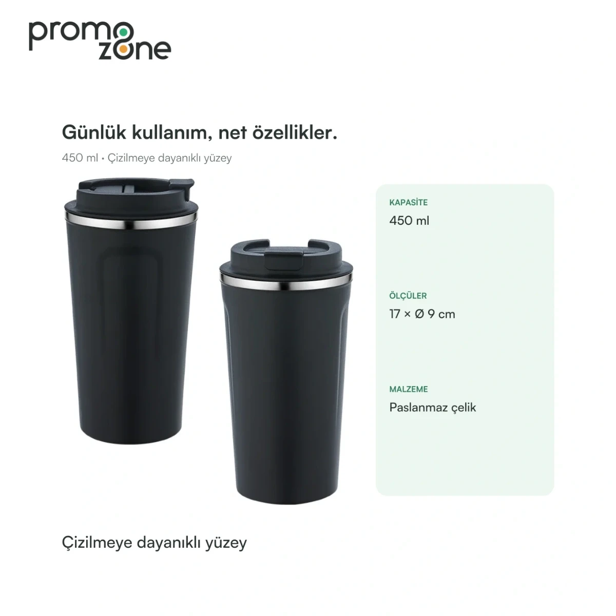 450 ml Çizilmeye Dayanıklı Termos