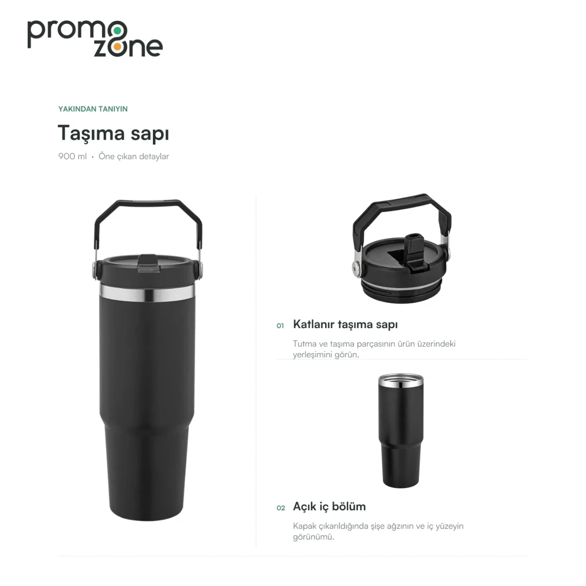 900 ml Taşıma Saplı Termos