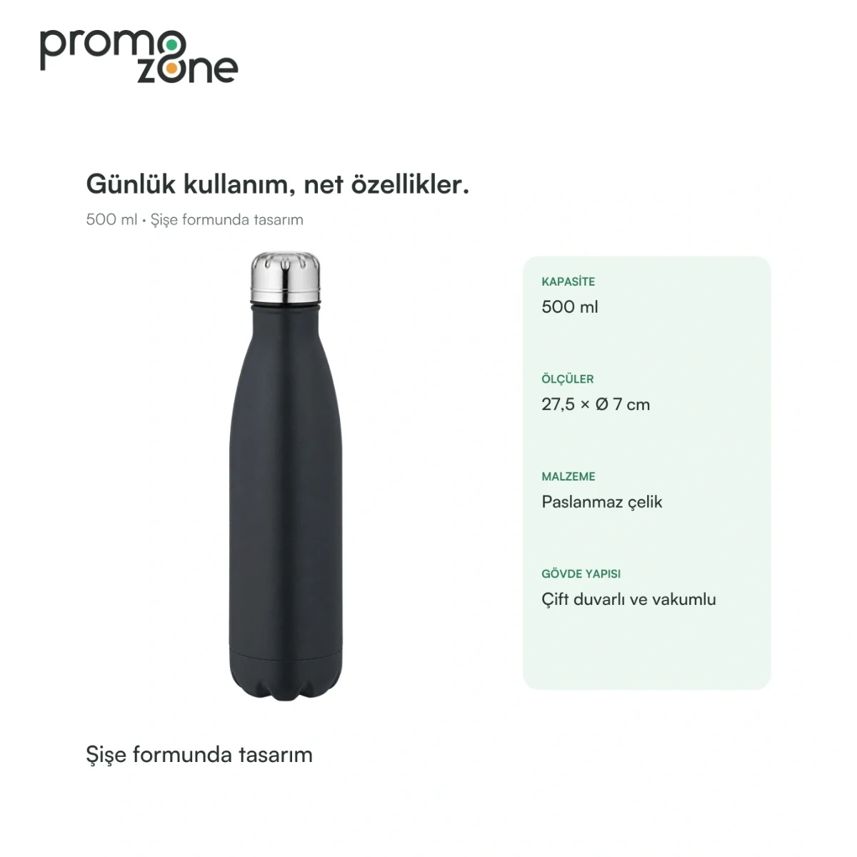 500 ml Şişe Formlu Termos